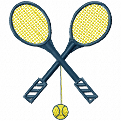 Tennis Embroidery Design 4